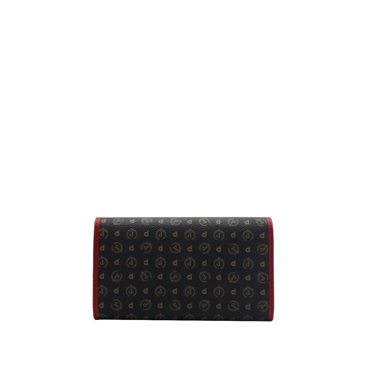 Pollini Heritage Trifold Wallet Black and Red